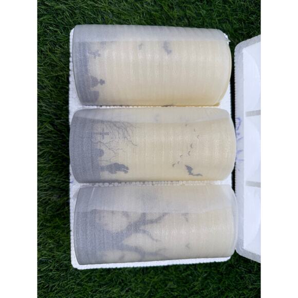 Set of 3 Battery-Operated LED Halloween Decorative Candles w/Rem Timer - Picture 2 of 7